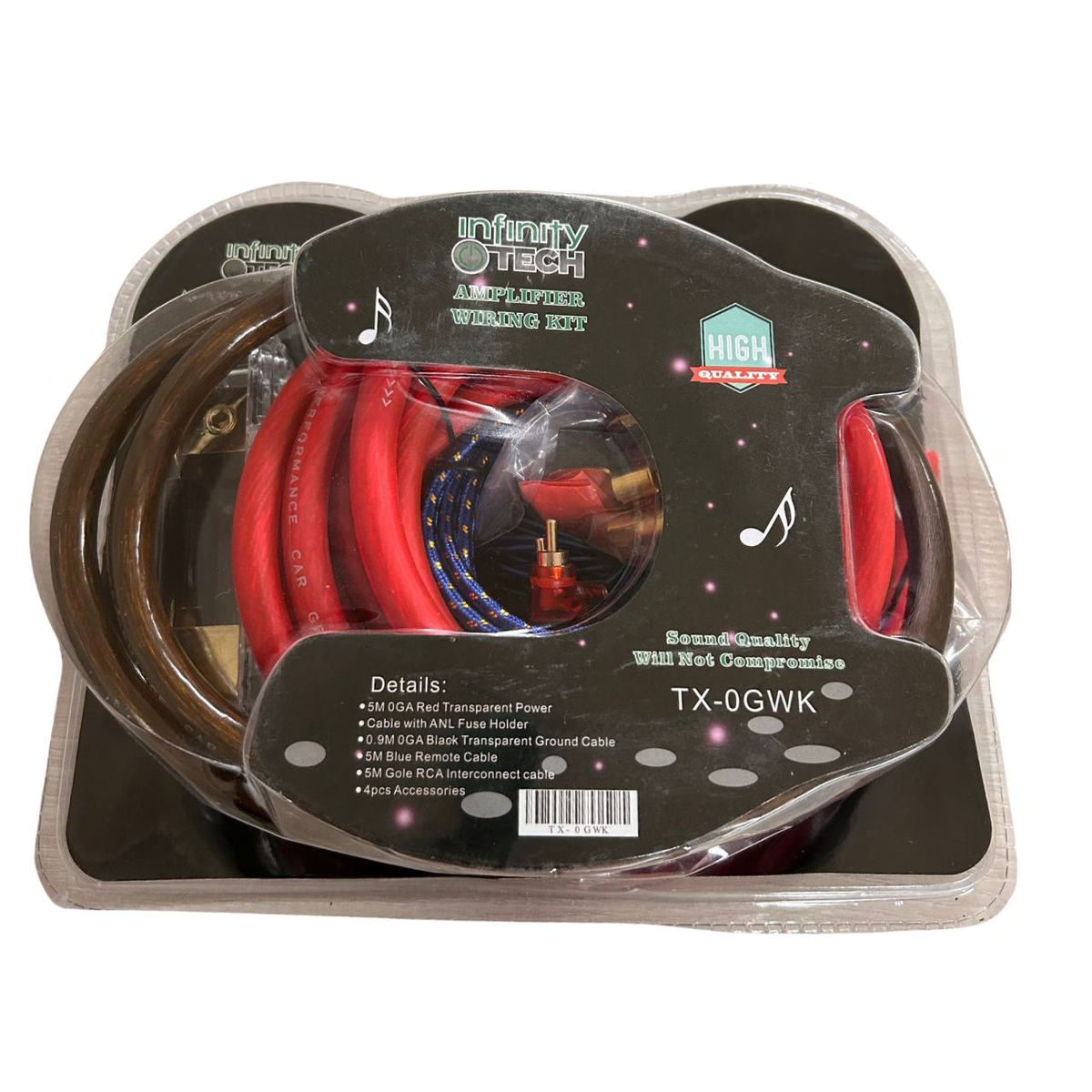 Kit Cables Instalación Potencia 0 Gauge Hasta 3500w
