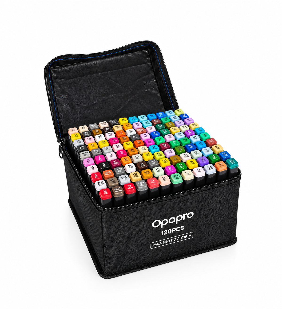 Marcadores Opapro 120 Colores Doble Punta – Estuche Artístico