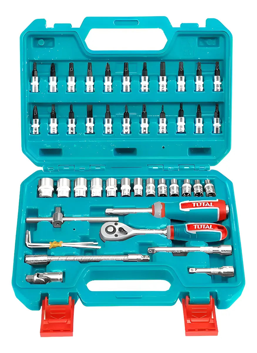 Set De Bocallaves Total 46 Piezas Enc 1/4 Con Tubos