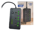 Alargue 3 Tomas + 4 Usb 3.0 + 1 Tipo C 220v Marca om