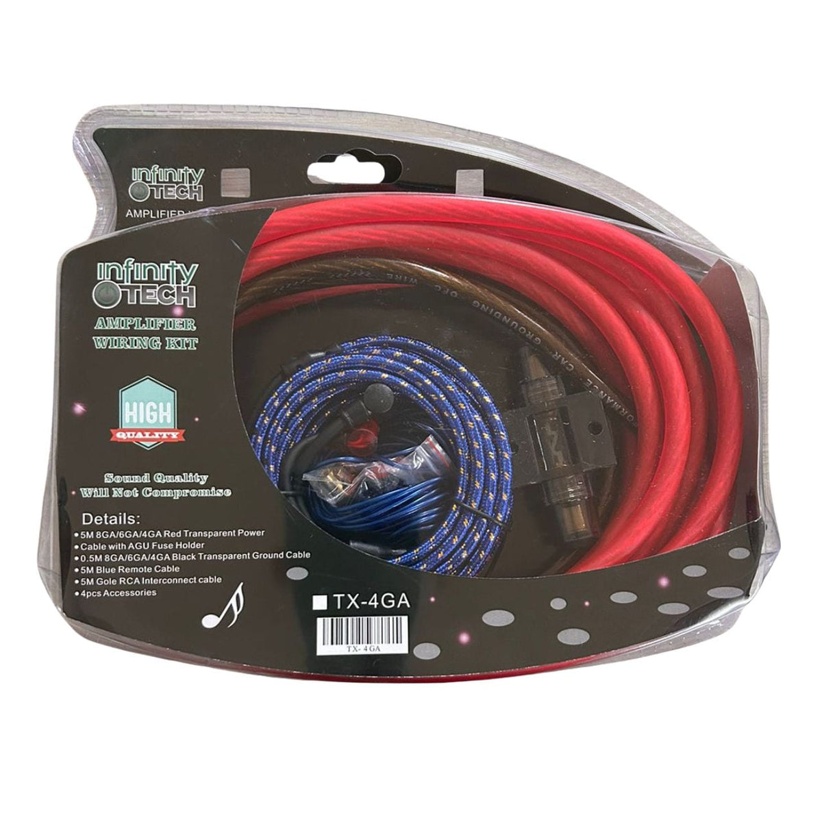 Kit De Cable Para Potencia Instalación 4 Gauge
