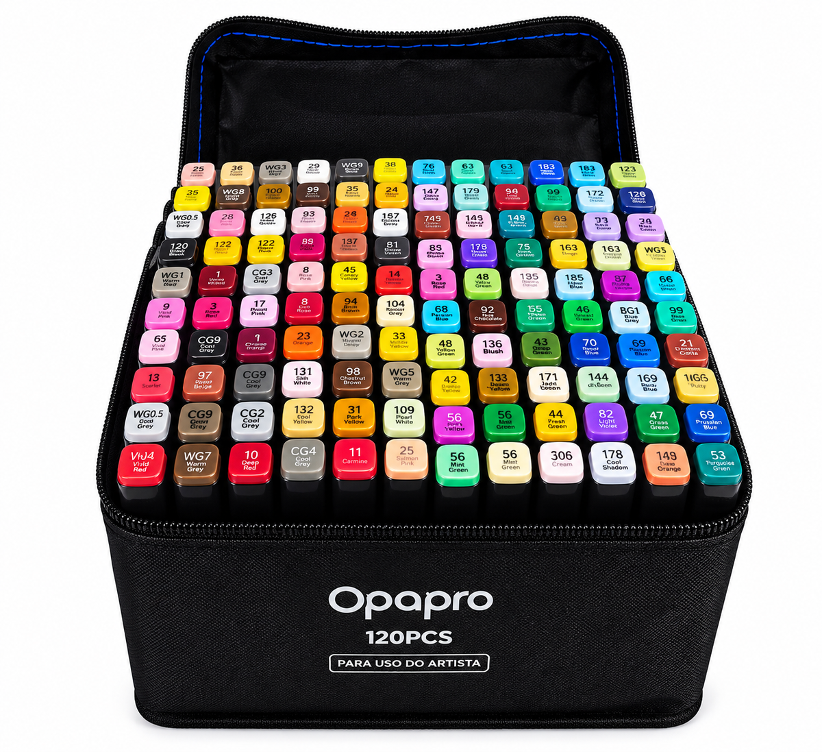Marcadores Opapro 120 Colores Doble Punta – Estuche Artístico