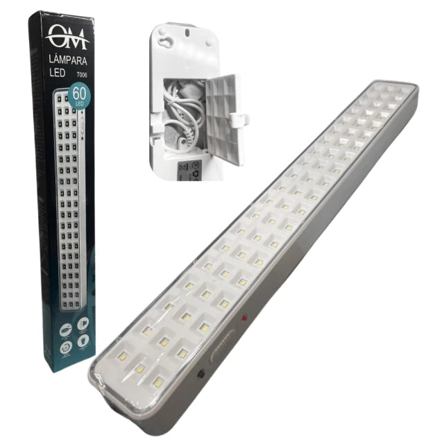 Luz De Emergencia Recargable 60 LEDs OM-660